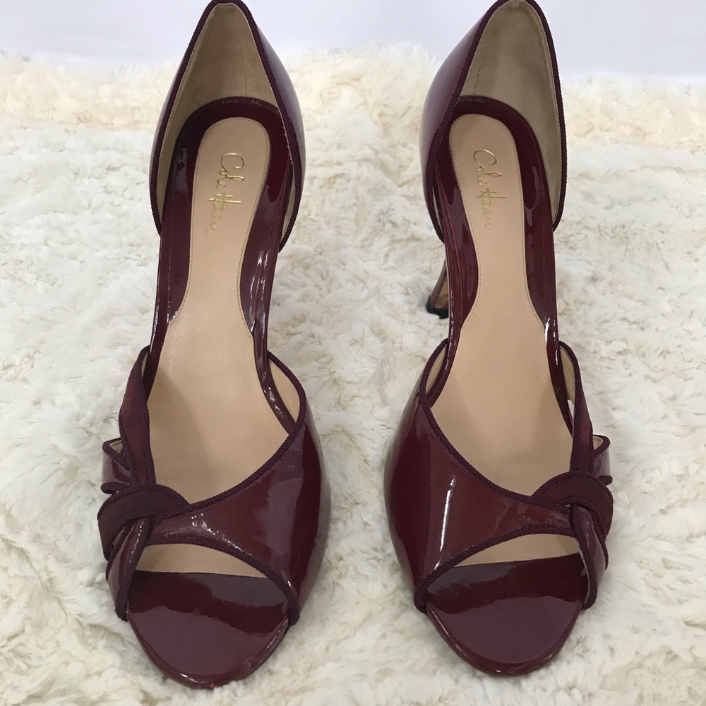 COLE HAAN HEELS BURGUNDY 8.5